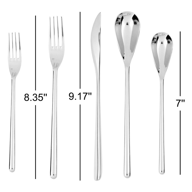 Fortessa Dragonfly 5 Piece 18/10 Stainless Steel Flatware Set